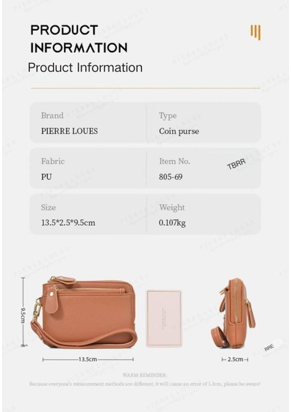 Küçük Bir Cüzdan Alın Çok Kartlı Anahtarlık Madeni Para Para Çantası Büyük -Kapasite Para Çantası Dişi Yüksek Duygu (Yurt Dışından) modelleri