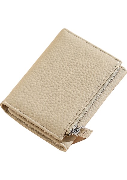 Deri Japon Cüzdan Kadın Tri -Kredi Kredi Kartı Çantaları Rfıd Katlanır Kart Deri Litchee Pattoo Fermuer Para Çantası Kadın (Yurt Dışından)