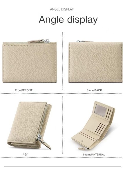 Deri Japon Cüzdan Kadın Tri -Kredi Kredi Kartı Çantaları Rfıd Katlanır Kart Deri Litchee Pattoo Fermuer Para Çantası Kadın (Yurt Dışından) modelleri