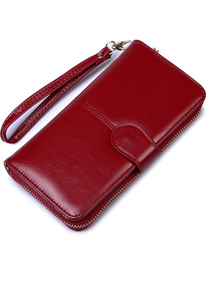 Cüzdan Bayan Uzun Fermuar Tokası Büyük -Kapasiteli Çoklu Kartlı Bas Kart Çantası Tüm -Bir Çantada (Yurt Dışından)