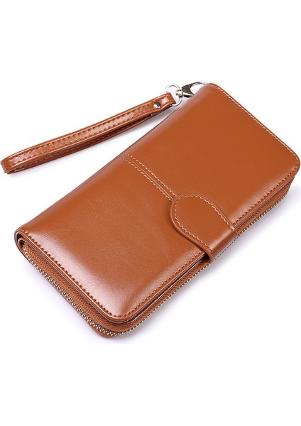 Cüzdan Bayan Uzun Fermuar Tokası Büyük -Kapasiteli Çoklu Kartlı Bas Kart Çantası Tüm -Bir Çantada (Yurt Dışından)