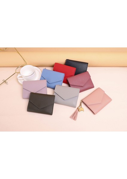 Cüzdan Bayan 2024 Yeni Şort Akan Kolye Litchi Desen Para Kartı Çanta El Tutma Sevimli Para Çanta (Yurt Dışından) modelleri