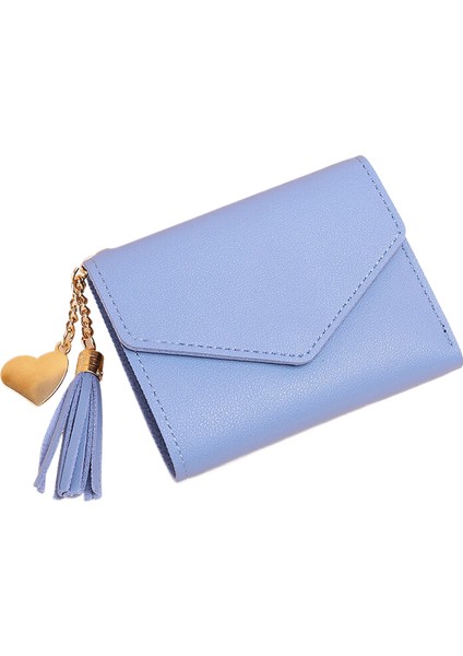 Cüzdan Bayan 2024 Yeni Şort Akan Kolye Litchi Desen Para Kartı Çanta El Tutma Sevimli Para Çanta (Yurt Dışından)