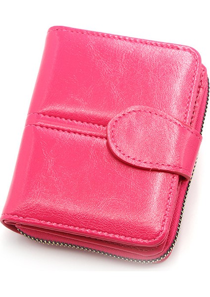 Cüzdan Bayan Kısa Fermuarlı Toka Büyük -Kapasiteli Çok Kardalı Bas Kartı Kart Çantası Tüm -Bir Çantada (Yurt Dışından)