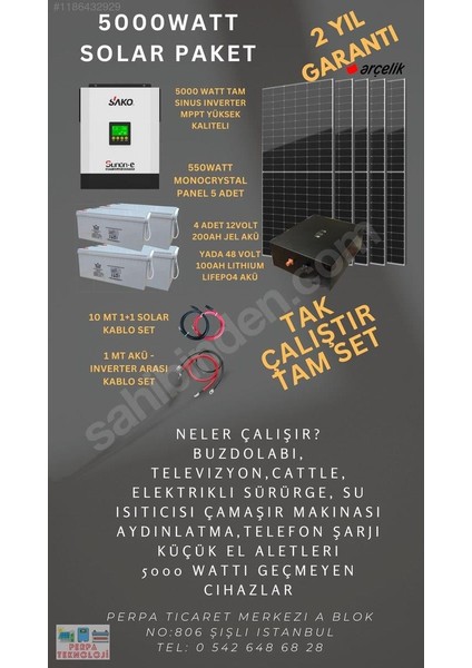 Spower 48 Volt 5000 Watt Set Tam Smart Inverter Mppt