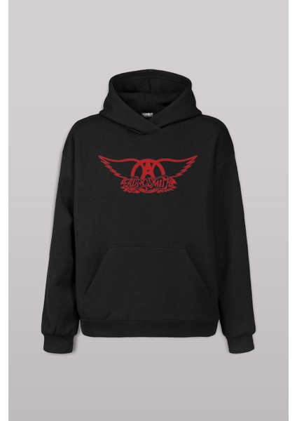 Aerosmith Music Rock Guitar Gitar Ön Baskılı Sweatshirt Unisex Kapüşonlu Hoodie
