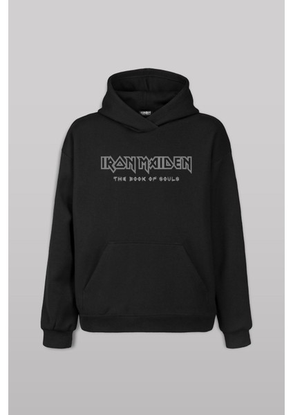 Iron Maiden Logo The Book Of Souls Ön Baskılı Sweatshirt Unisex Kapüşonlu Hoodie