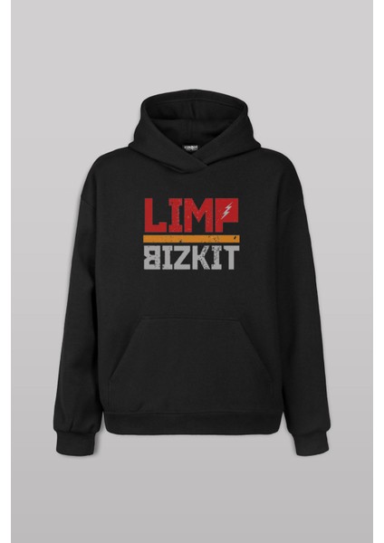Limp Bizkit Limpbizkit Logo Sembol Ön Baskılı Sweatshirt Unisex Kapüşonlu Hoodie
