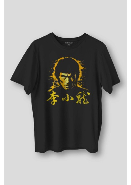 Kung Fu Jeet Kune Do Bruce Lee Spor Karate Taekwondo Baskılı Siyah Tişört Unisex T-Shirt