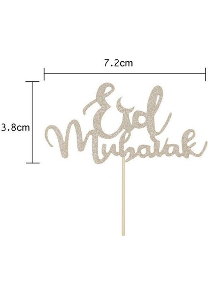 Eid Mubarak Kek Topper Iftar Etkinlikler Için Doğum Günü Festivali Partisi Dekor 1 (Yurt Dışından) modelleri