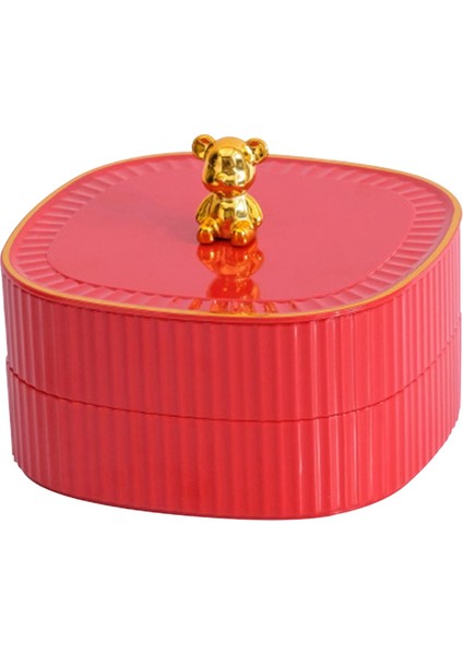 Renkli Atıştırmalık Saklama Kutusu Seti Çift Bölmeler Kırmızı (Yurt Dışından) modelleri