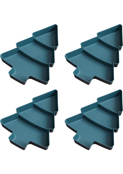 4pcs Ünmüş Tepsileri Noel Dekoru Meyve Için I Ilar Yeşil (Yurt Dışından)