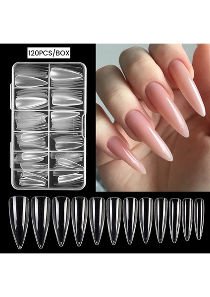 Full Cover Sivri Tırnak Tipsi 120 Adet (53977-2)