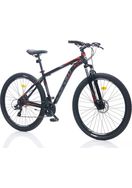 FELİX 2.3 ERKEK DAĞ BİSİKLETİ 460H MD 29 JANT 24 VİTES SİYAH KIRMIZI GRİ