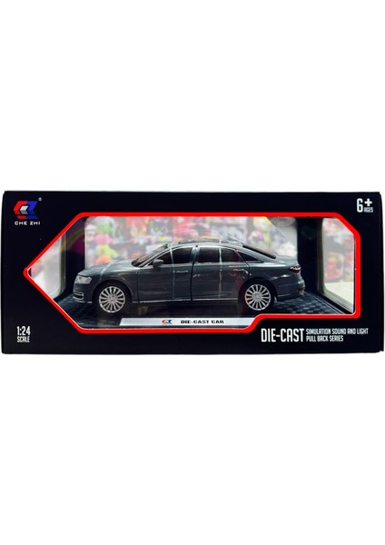 1:24 Metal Model Koleksiyon Araba Audi A8 Gri 21 cm CZ150B indirimleri