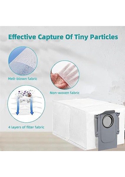 Roborock Q Revo Için 10 Adet Yedek Tek Kullanımlık Toz Torbası Roborock P10 Robot Süpürge Yedek Parçaları (Yurt Dışından) modelleri