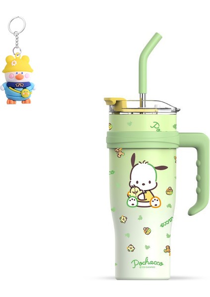 Sanrio Big Mac Termos Bardağı Büyük Kapasiteli Su Bardağı Pipetli Buz Bardağı Araba Bardağı (Yurt Dışından)