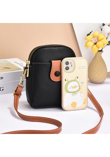 Kadın Çanta Cep Telefonu Mini Küçük Çanta Moda Omuz Crossbody Çanta Çift Katmanlı Büyük Kapasiteli Moda Cep (Yurt Dışından) indirimleri