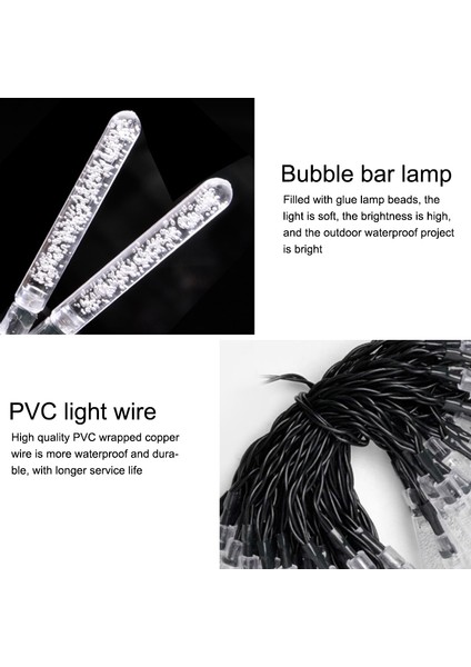 Solar Bubble Stick Dize Işıklar 7m 50 LED Sıcak Işık (Yurt Dışından)