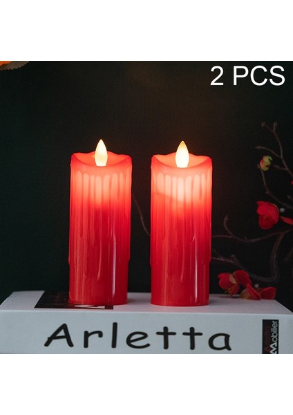 2 Pcs Festival Sahne Dekorasyonu Mum Işıkları, Boyut: 5X11CM (Yurt Dışından)