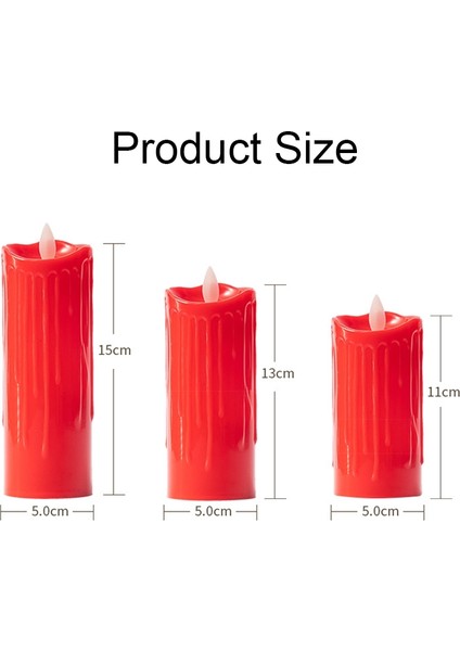 2 Pcs Festival Sahne Dekorasyonu Mum Işıkları, Boyut: 5X11CM (Yurt Dışından) modelleri