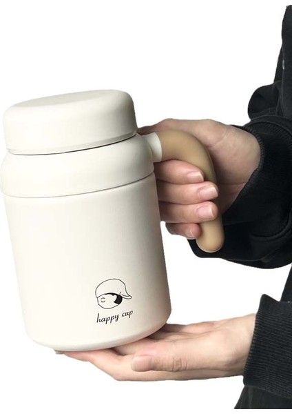 800ML Paslanmaz Çelik Yalıtımlı Kupa Ofis Ev Büyük Kapasiteli Kahve Kupa (Yurt Dışından)