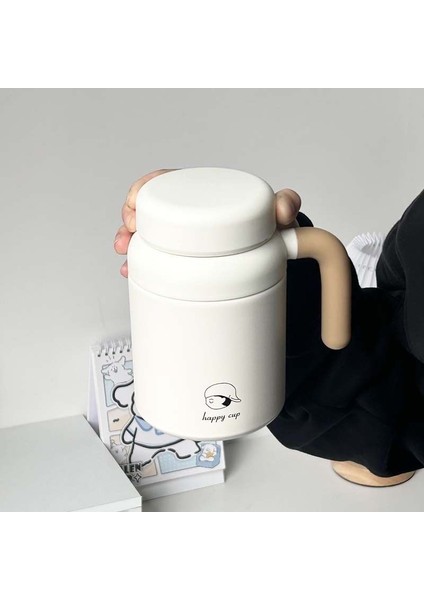 800ML Paslanmaz Çelik Yalıtımlı Kupa Ofis Ev Büyük Kapasiteli Kahve Kupa (Yurt Dışından)