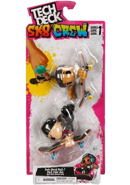 Sk8 Crew Figürlü Parmak Kaykayı 2’li Paket S1 - Siyah Şapkalı ve Gri Şapkalı indirimleri