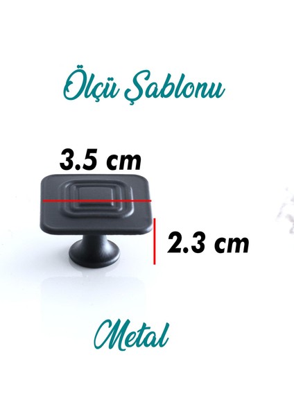 10 Adet Klas Kulp Düğme Mat Siyah Mobilya Mutfak Dolabı Çekmece Dolap Kapak Kulpu Metal
