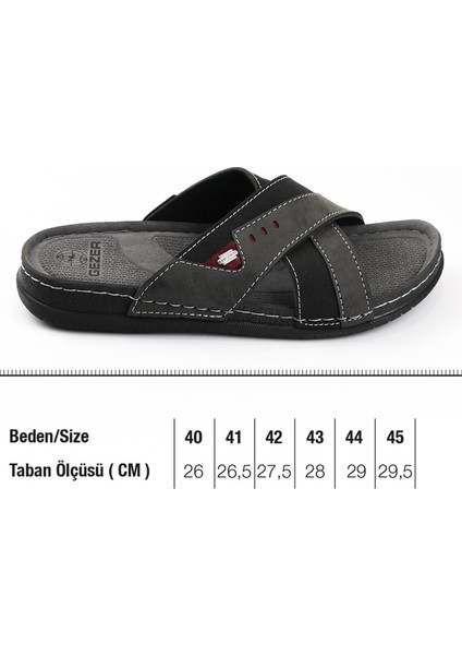 11474-25 Deri Anatomik Çapraz Bant Erkek Terlik fiyatları