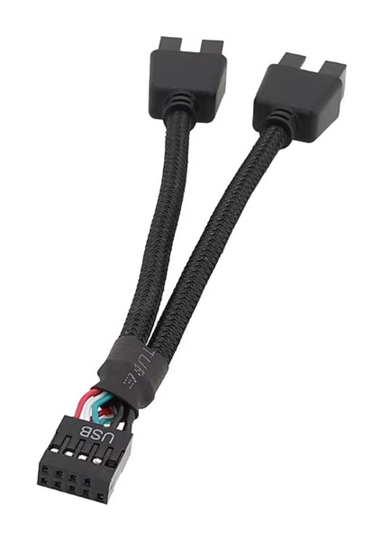 Anakart USB Çoklayıcı 2.0 9 Pin Başlık Hub Splitter Adaptörü Dönüştürücü