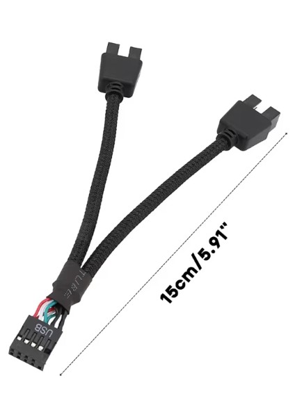 Anakart USB Çoklayıcı 2.0 9 Pin Başlık Hub Splitter Adaptörü Dönüştürücü