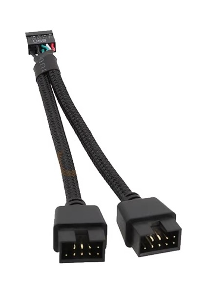 Anakart USB Çoklayıcı 2.0 9 Pin Başlık Hub Splitter Adaptörü Dönüştürücü