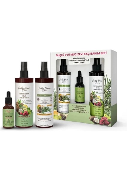 True Bee Rosemary Miracle Biberiye Bakımı 3'lü Set (Tonik Serum)