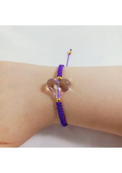 Ayarlanabilir Ip Kalp Boncuklu El Yapımı Bileklik Kalp Şans-Sevgili-Arkadaşlık-Bff Bilekliği