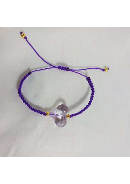 Ayarlanabilir Ip Kalp Boncuklu El Yapımı Bileklik Kalp Şans-Sevgili-Arkadaşlık-Bff Bilekliği fırsatları