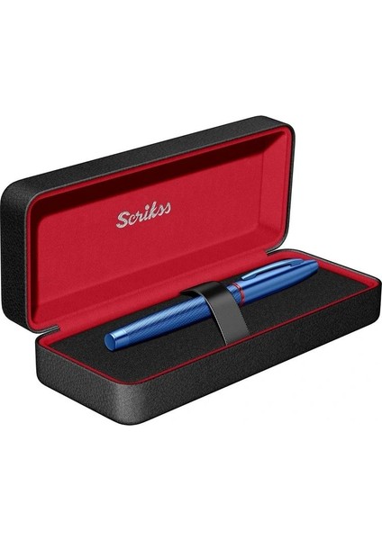 Scrıkss 35 Dolmakalem Metalik Mavi Lüks Kutu