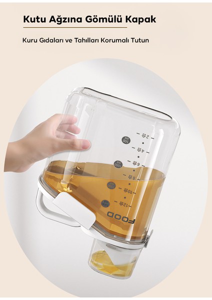 Nem Geçirmez Pratik Ölçü Kaplı Baharat ve Tahıl Kavanozu 1600 ml fırsatları