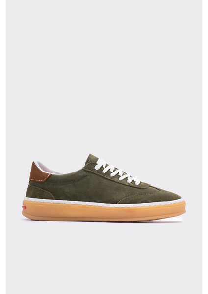 Morpy Haki Süet Deri Kadın Sneaker