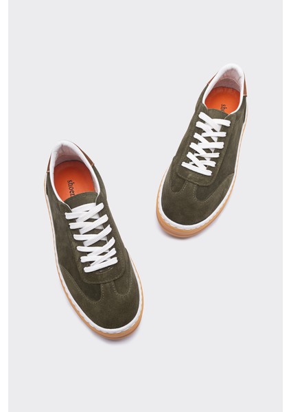 Morpy Haki Süet Deri Kadın Sneaker