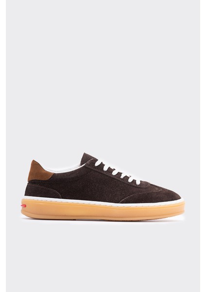 Morpy Kahverengi Süet Deri Kadın Sneaker
