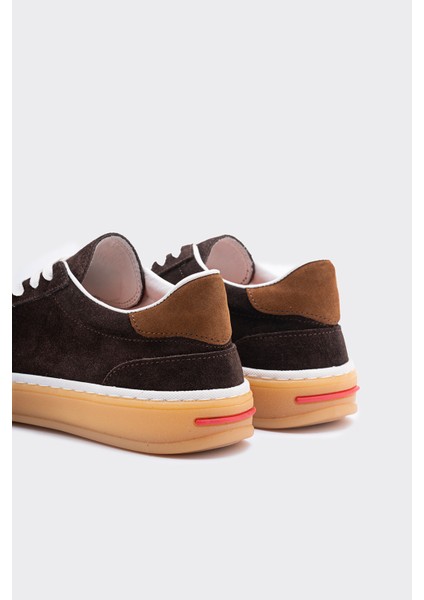 Morpy Kahverengi Süet Deri Kadın Sneaker