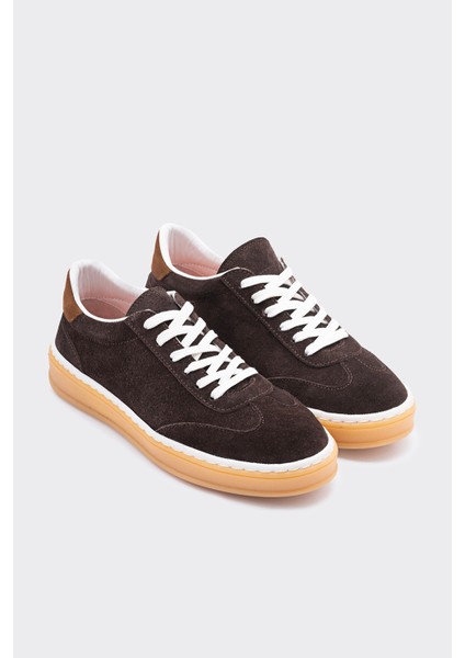 Morpy Kahverengi Süet Deri Kadın Sneaker