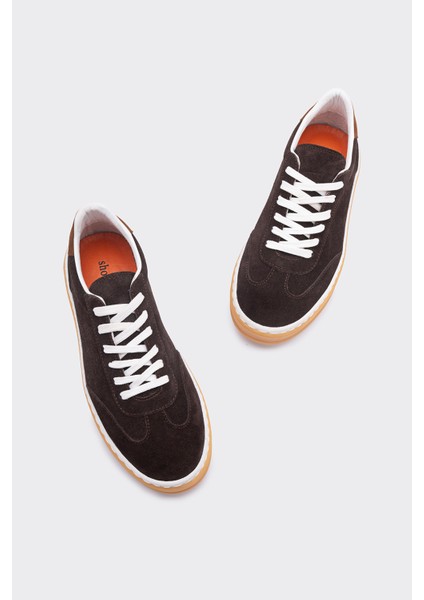 Morpy Kahverengi Süet Deri Kadın Sneaker