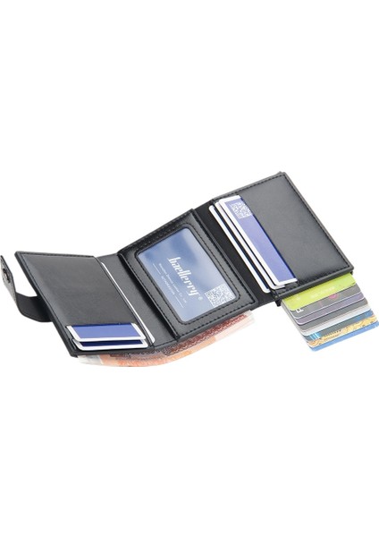 Erkek Kart Tutucu Otomatik Pop Kart Toka Kart Tutucu Kart Tutucu Cüzdan (Yurt Dışından) fırsatları