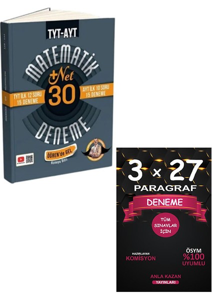 Tyt İlk 12 Ayt İlk 10 Soru Matematik 30 Deneme / Paragraf