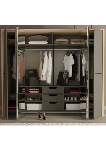 Milano 6 Kapaklı Aynalı Gardırop fiyatları