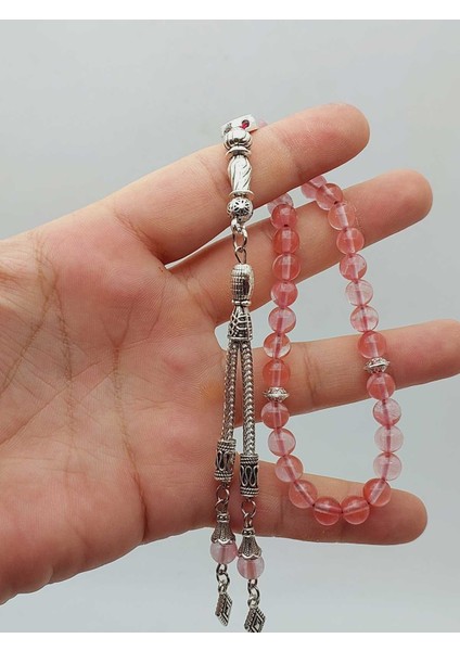 Gül Kuvars Taşı 33LÜK Tesbih 6mm (51362) indirimleri