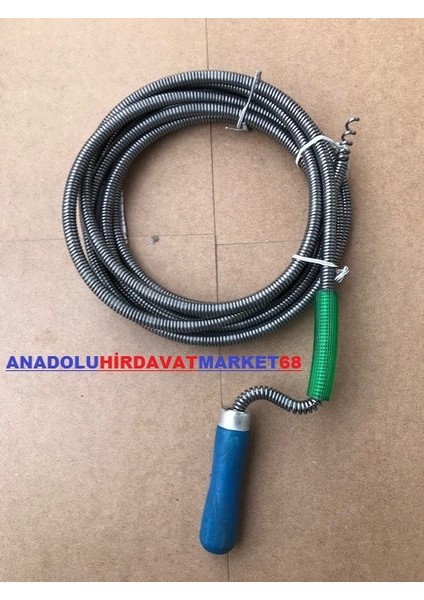 Çelik Lavabo Wc Açıcı Tel Banyo Borusu ve Gider Açma Teli 5metre