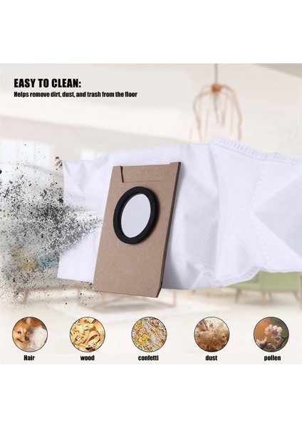 6 Adet Ecovacs Deebot X1 Omnı/turbo Robotlu Süpürge Aksesuarları Toz Torbası Eko Çanta Yedek Parçalar (Yurt Dışından)